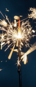 Flame retardant fabric banner "Sparkler" 75 x 180 cm
