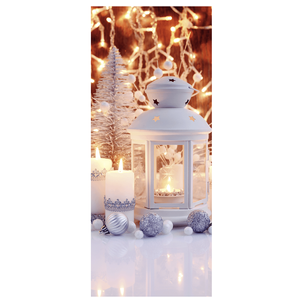 Flame retardant fabric banner "white lantern" 75 x 180 cm
