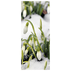Flame retardant fabric banner "Snowdrops" 75 x 180 cm