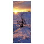 Schwer entflammbarer Stoffbanner "Wintersonne" 75 x 180 cm - 0