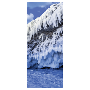 Flame retardant fabric banner "Ice waterfall" 75 x 180 cm