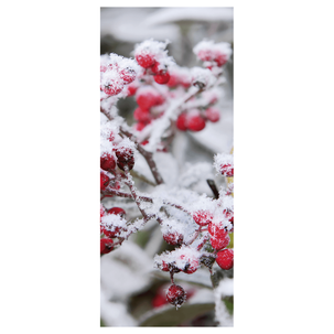 Flame retardant fabric banner "Red berries" 75 x 180 cm