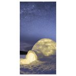Schwer entflammbarer Stoffbanner "Iglu" 100 x 200 cm - 0