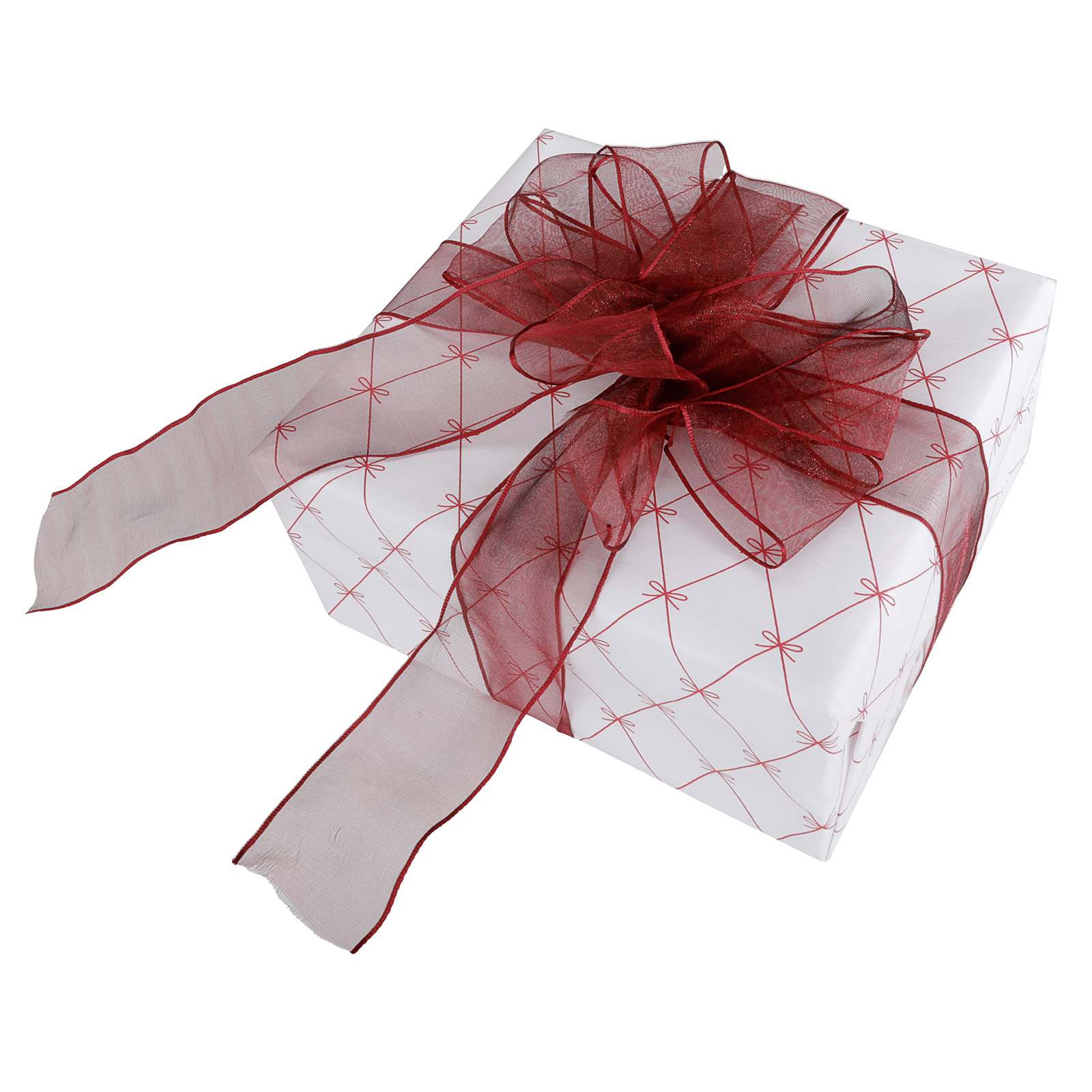 Wrapping paper bows white / red, 70cm wide, 40 m roll - 9 Wrapping paper bows white / red, 70cm wide, 40 m roll - 9