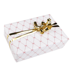 Wrapping paper bows white / red, 70cm wide, 40 m roll - 1