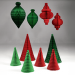 Tannenbaum aus Wabenpapier rot - 1