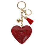 Heart key ring with eyelet and carabiner pack of 12 - 0