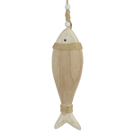 Pez decorativo de madera con cuerda 40 cm - 0