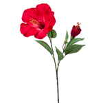 Rama artificial de hibisco rojo 65 cm - 0