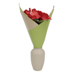 Rama artificial de hibisco rojo 65 cm - 2