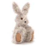 Decorative plush Easter bunny in beige - 0