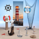 Schwer entflammbarer Stoffbanner Leuchtturm am Steg 75 x 180 cm - 1