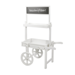 Wooden market trolley, two storeys high with 80 x 125 cm board  - 2