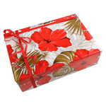 Wrapping paper "Hibiscus" red / gold 50cm, 50m - 1