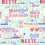 Wrapping paper "Best wishes", colorful, 50 cm, 50 m - 0