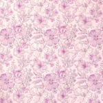 Wrapping paper flowers pink, 50cm, 50m - 0