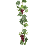 Artificial grape garland with fruit 208 cm - 0