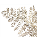 Branche de fougère artificielle dorée avec paillettes 76 cm   - 1