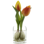 Tulipán artificial en vidrio 19 cm - 0