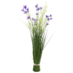 Artificial decorative grass with lavender flowers - 0