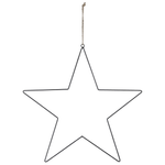 Percha estrella de metal con cordón - 0