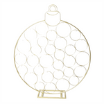 Weihnachtskugelhänger aus Metall gold 80 cm - 0