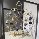 Weihnachtskugelhänger aus Metall gold 80 cm - 1