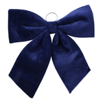 Lazo de terciopelo con anilla azul oscuro - 0