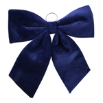 Noeud de velours avec anneau bleu foncé - 0