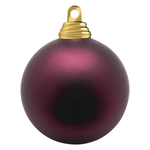 Weihnachtskugeln aus Kunststoff dunkelrot matt  - 0