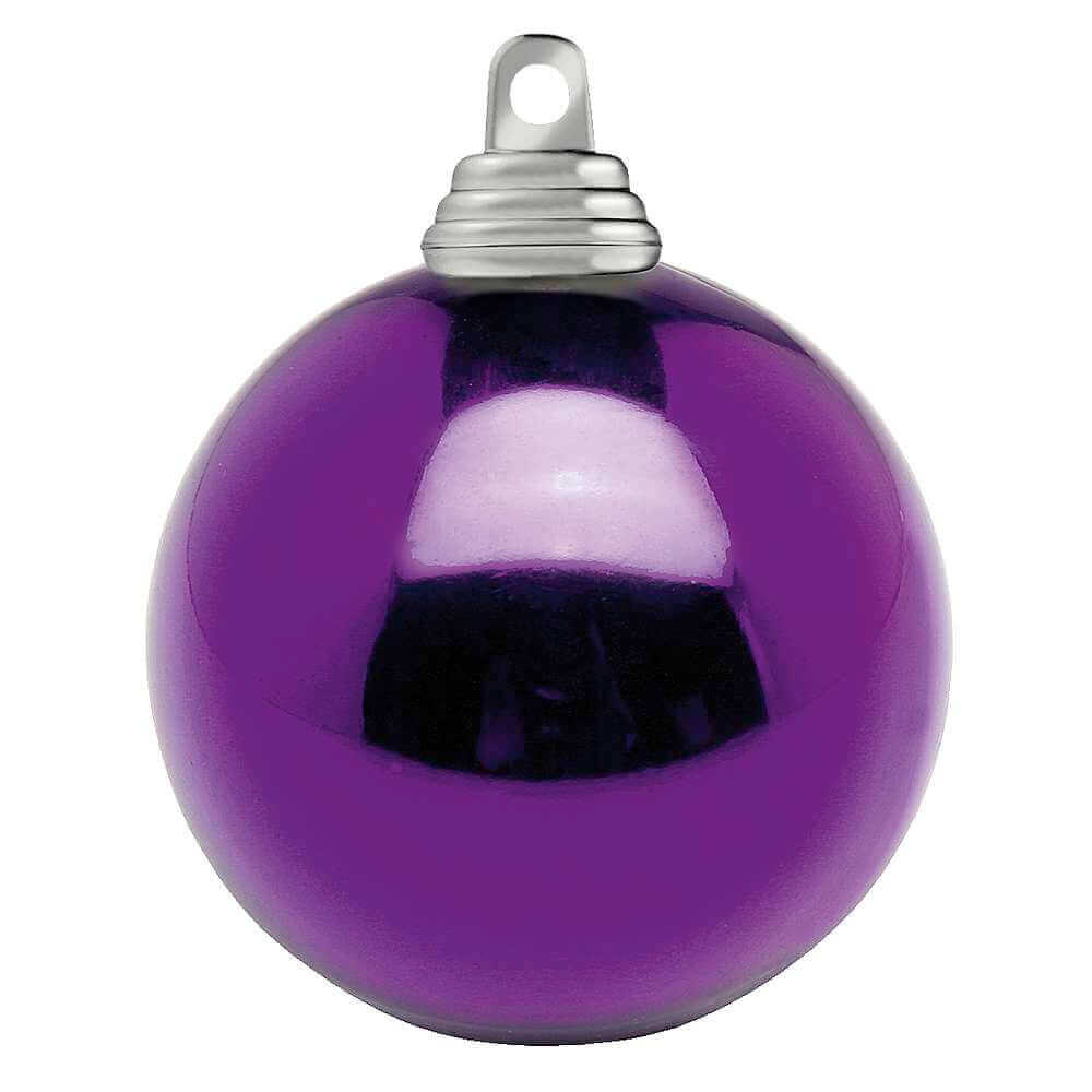 Brillantes bolas de Navidad de plástico morado - 1 Brillantes bolas de Navidad de plástico morado - 1