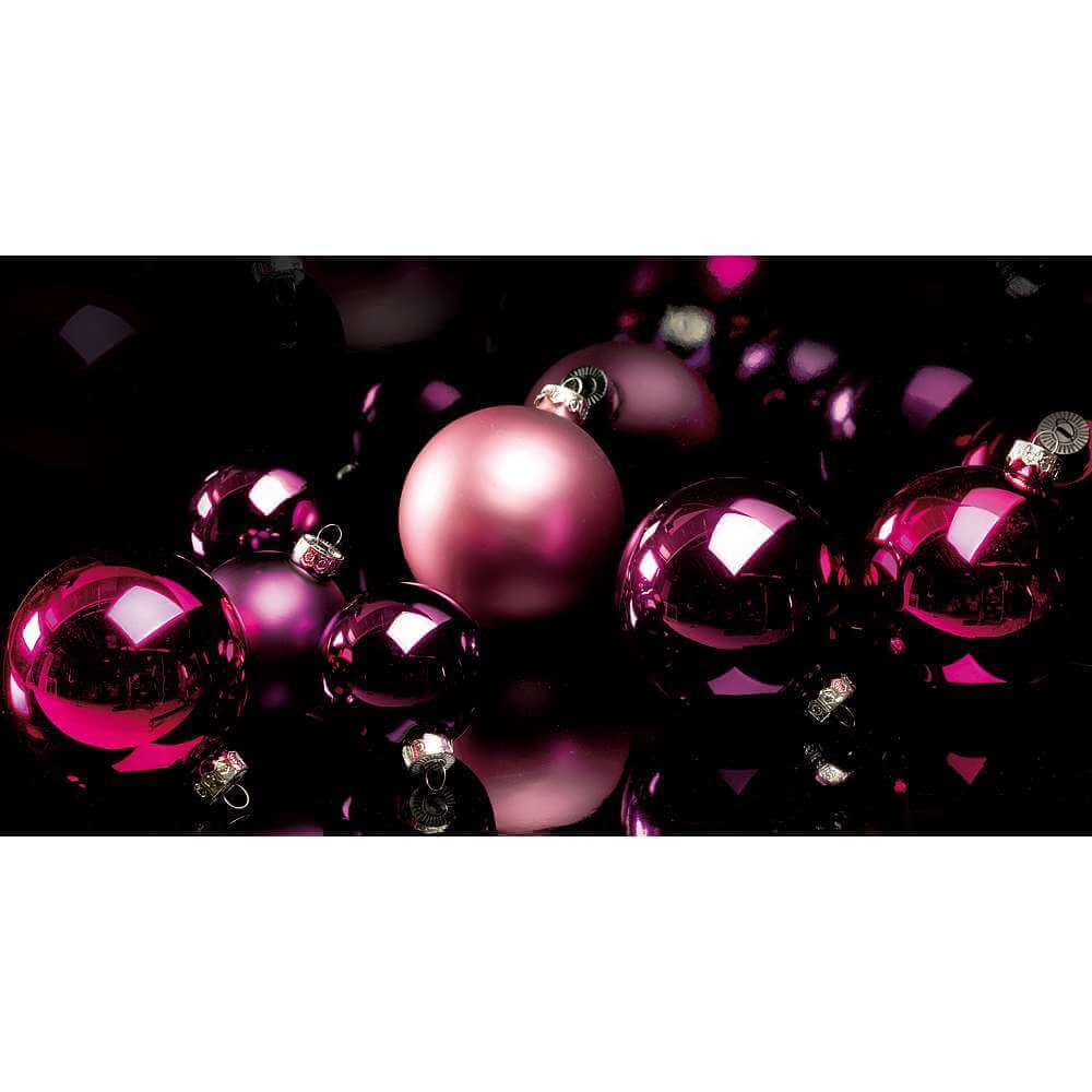 Brillantes bolas de Navidad de plástico morado - 5 Brillantes bolas de Navidad de plástico morado - 5