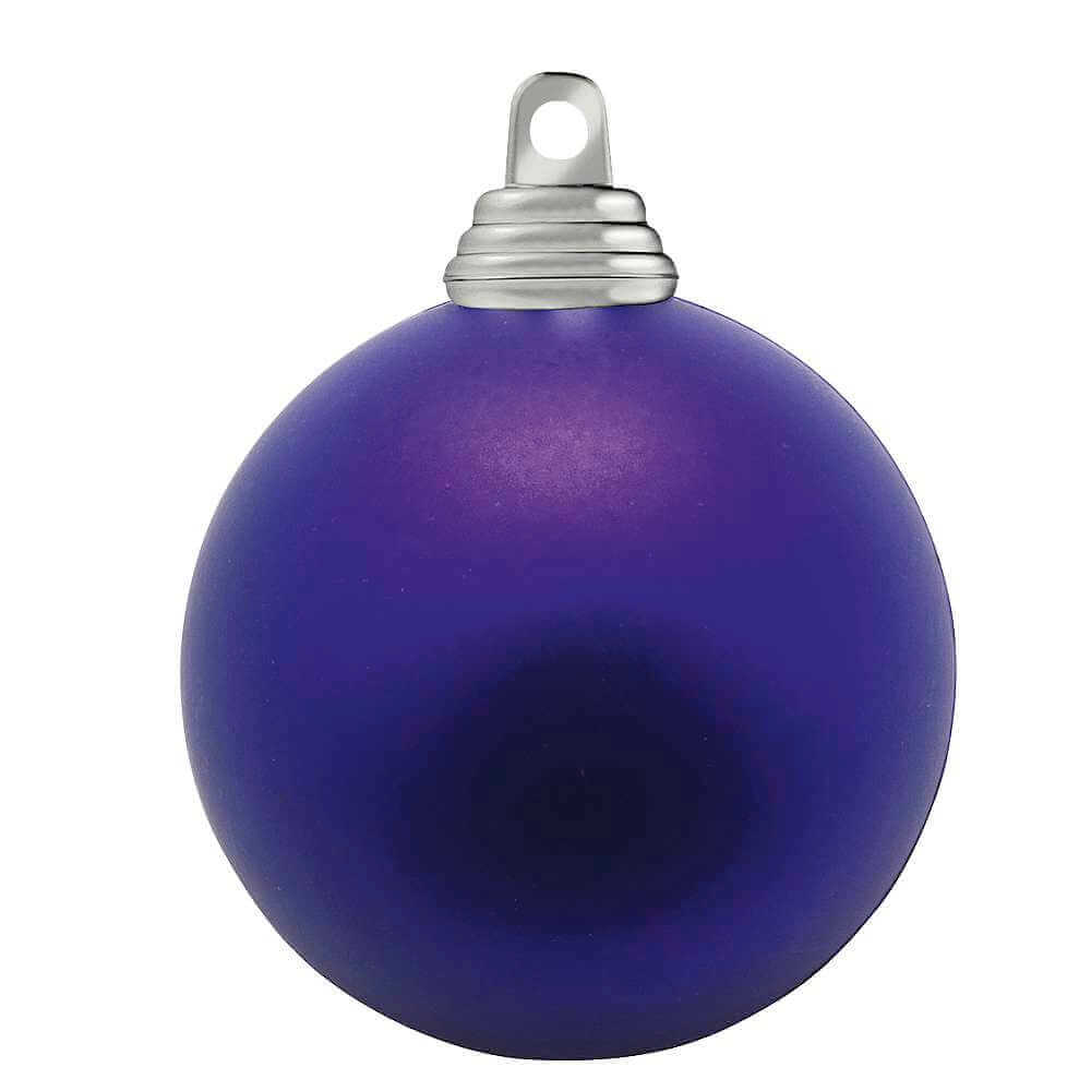 Adornos de Navidad de plástico púrpura mate - 1 Adornos de Navidad de plástico púrpura mate - 1