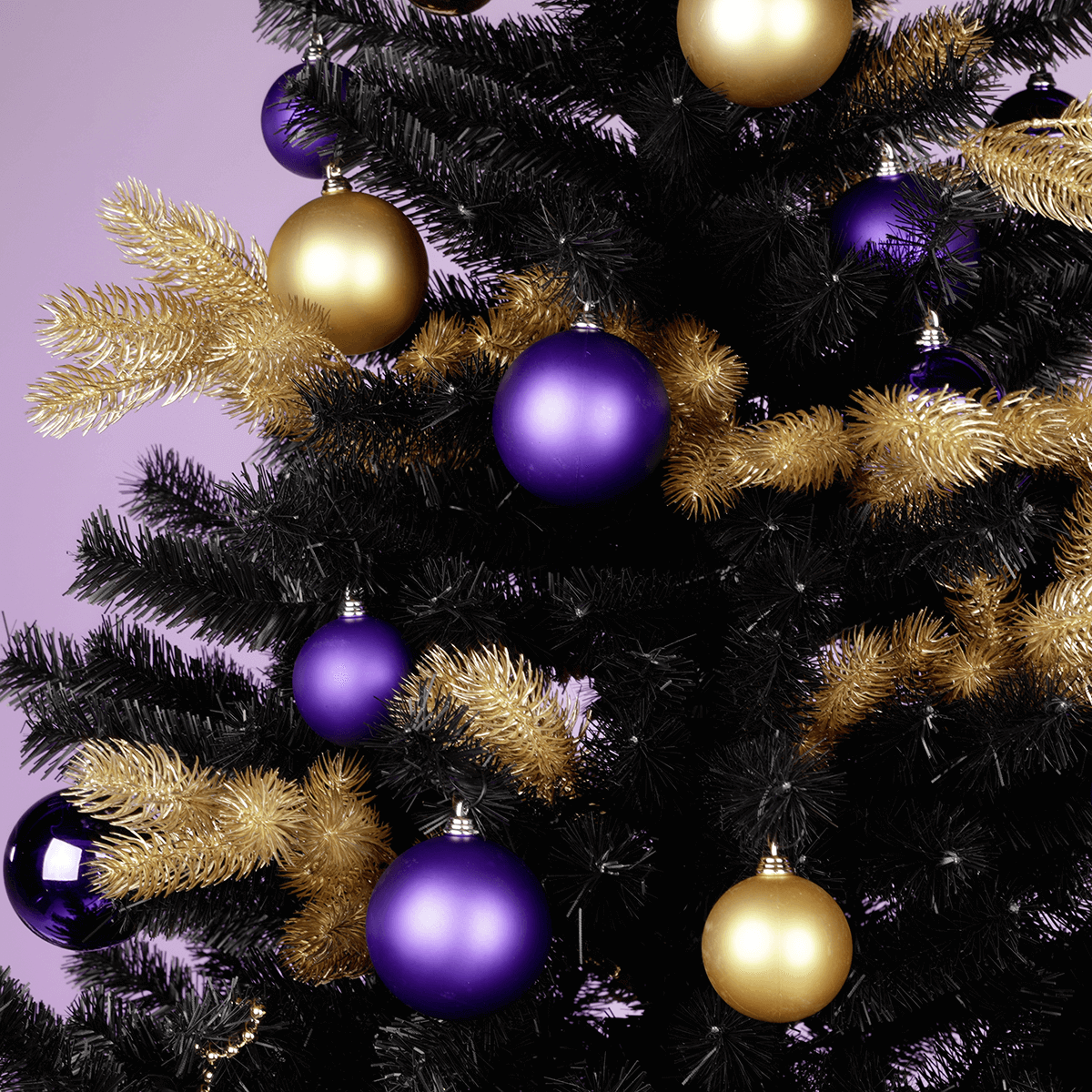 Adornos de Navidad de plástico púrpura mate - 4 Adornos de Navidad de plástico púrpura mate - 4