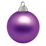 Weihnachtskugeln aus Kunststoff lila matt - 2