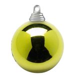 Weihnachtskugeln aus Kunststoff lime glänzend - 0