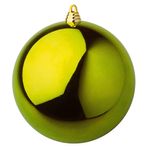 Weihnachtskugeln aus Kunststoff lime glänzend - 1