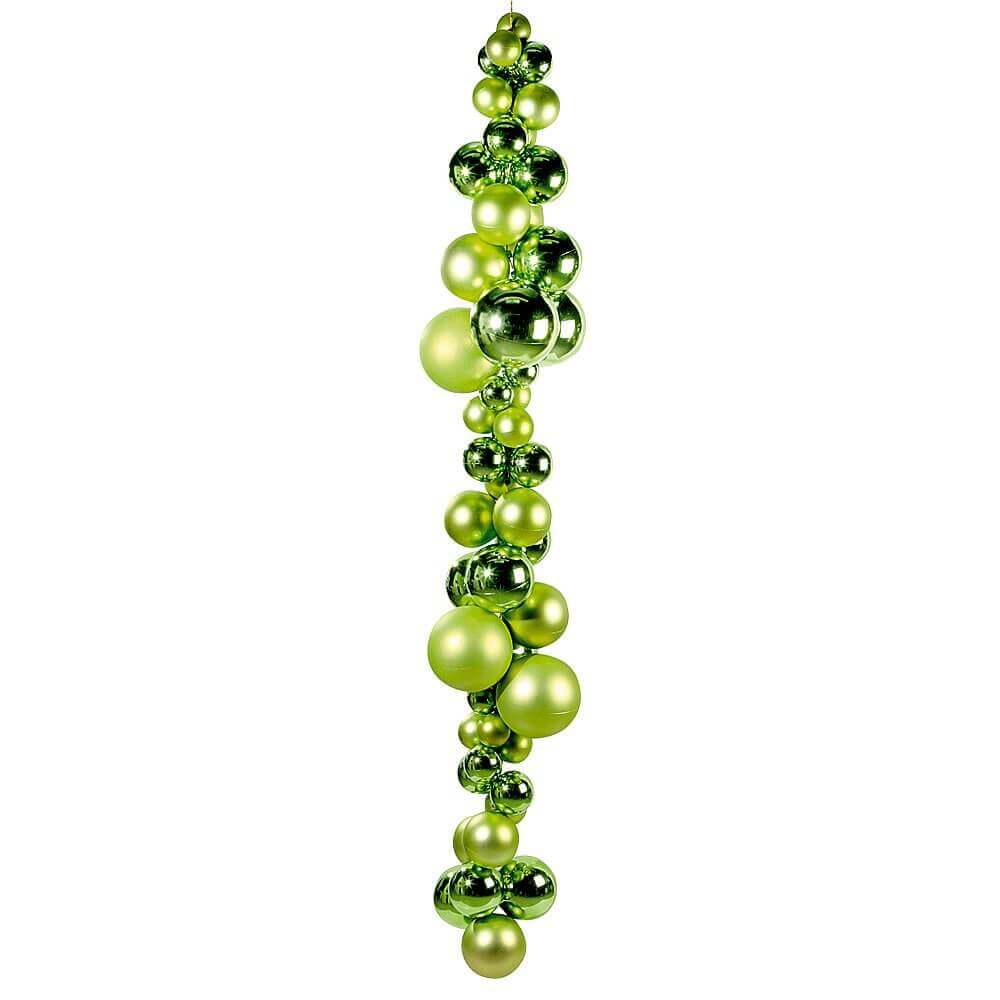 Adornos de Navidad de plástico verde lima mate - 1 Adornos de Navidad de plástico verde lima mate - 1