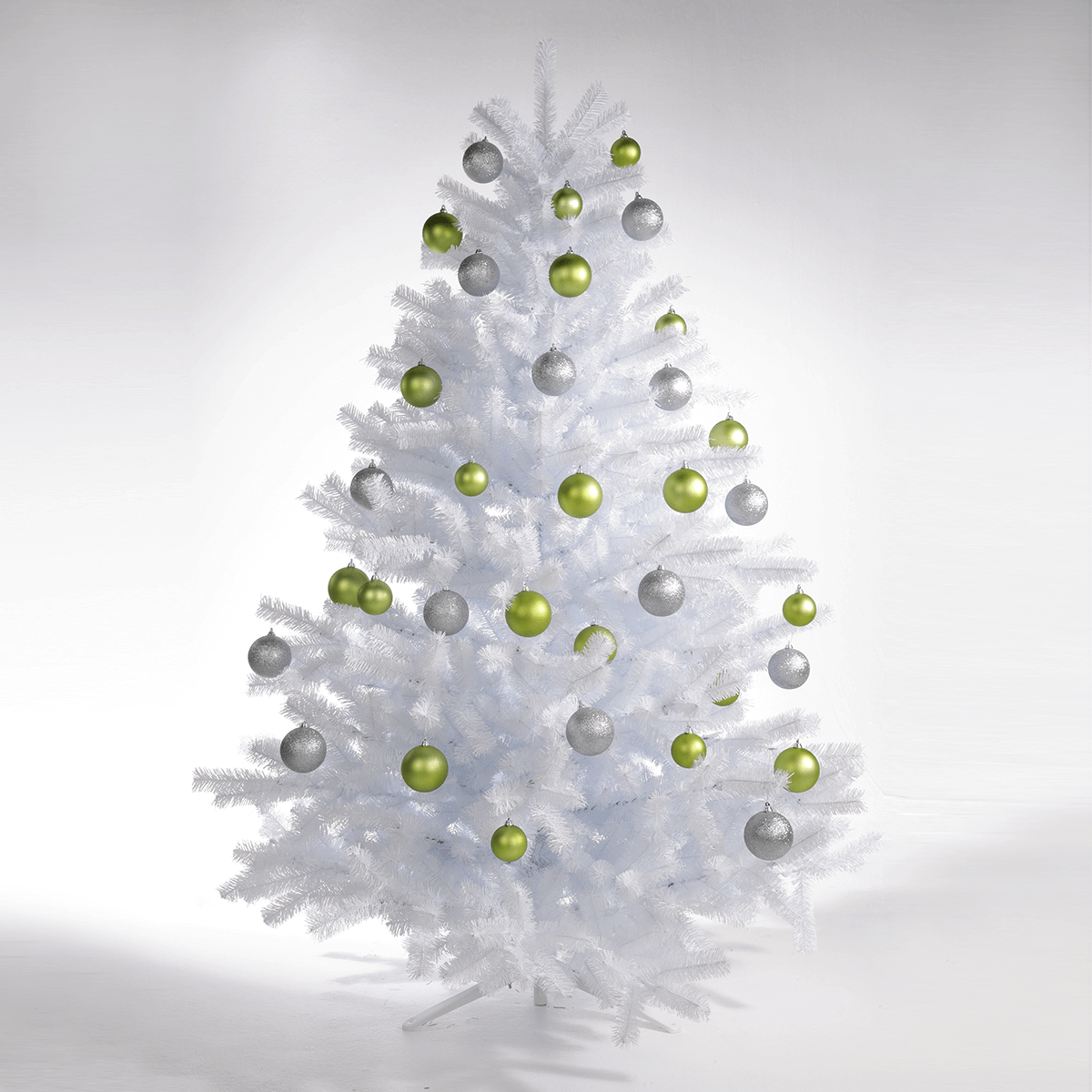 Adornos de Navidad de plástico verde lima mate - 5 Adornos de Navidad de plástico verde lima mate - 5