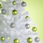 Weihnachtskugeln aus Kunststoff limettengrün matt - 4
