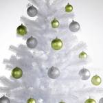 Weihnachtskugeln aus Kunststoff limettengrün matt - 7