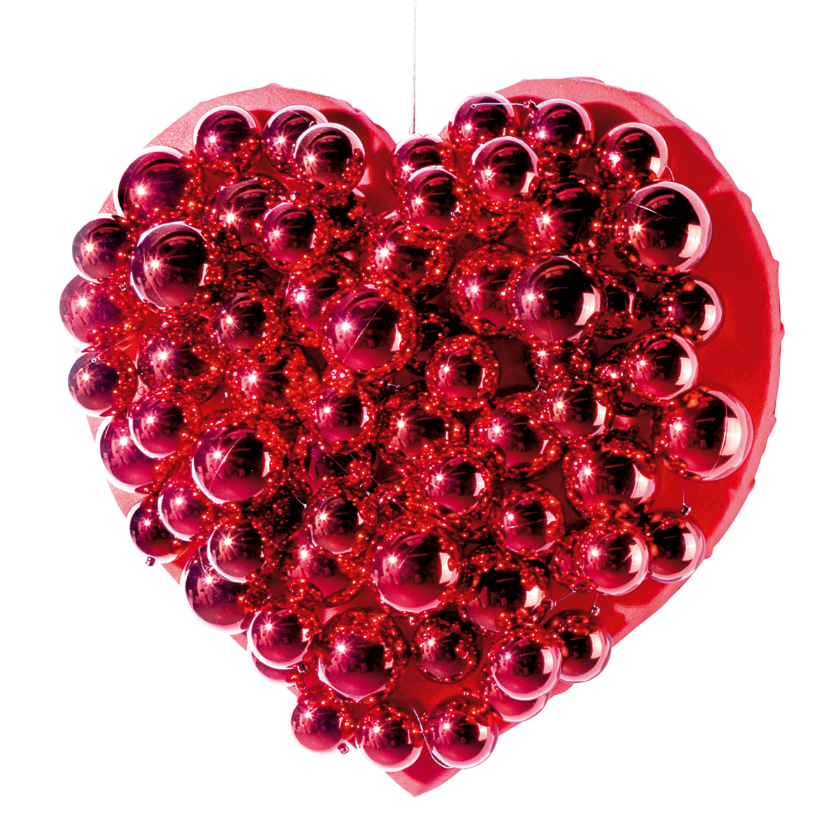 Adornos navideños de plástico rojo brillante - 2 Adornos navideños de plástico rojo brillante - 2
