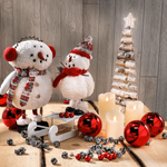 Weihnachtskugeln aus Kunststoff rot glänzend - 6