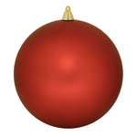 Weihnachtskugeln aus Kunststoff rot matt - 1