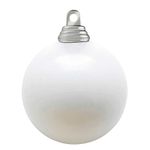 Weihnachtskugeln aus Kunststoff weiß glänzend - 1