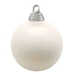 Weihnachtskugeln aus Kunststoff weiß glänzend - 0