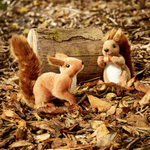 Deko Plüscheichhörnchen braun 23 cm mit Kunstfell - 1