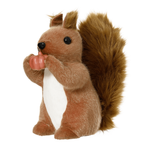 Deko Plüscheichhörnchen braun 23 cm mit Kunstfell - 0