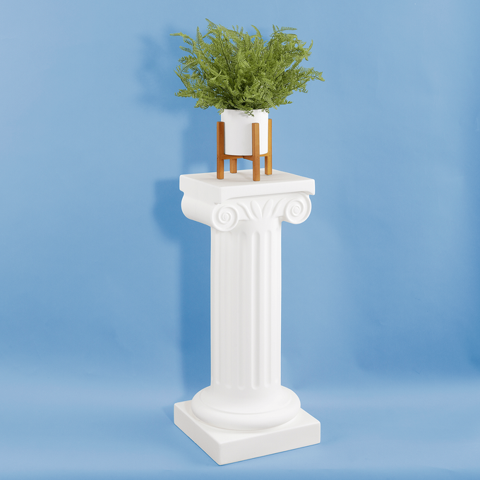 Wolkenstube Colonne Décorative Blanche Élégante – Socle Pilier Piédestal 80x30x30 Cm, Charge Max 100 Kg