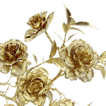 Künstlicher Rosenzweig in gold 55 cm - 1
